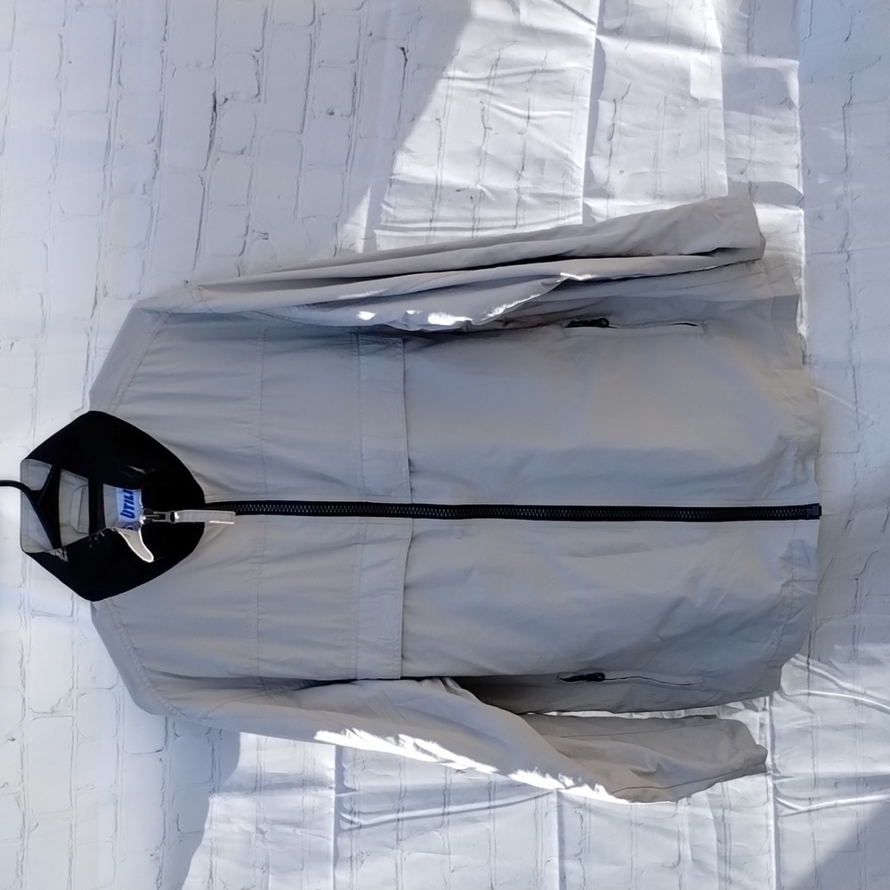 Utility 4 Pocket Light Gray Zip Up Windbreaker